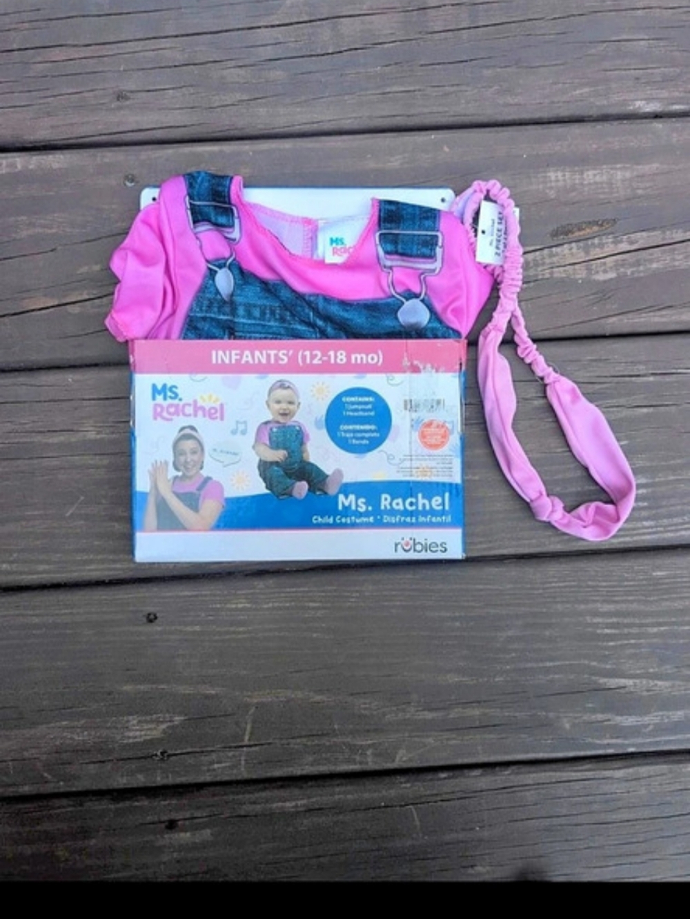 Ms. Rachel Child Costume Pink & Blue Baby 12-18M Costume